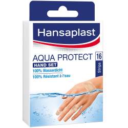 HANSAPLAST Aqua Protect Hand Pack 6 Strips 25 x 65 mm + 6 Strips 25 x 85 mm + 4 Strips 44 x 50 mm