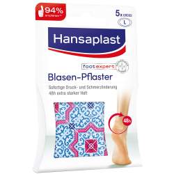 HANSAPLAST Blasen-Pflaster 5 Pflaster groß 5,8 cm x 3,4 cm