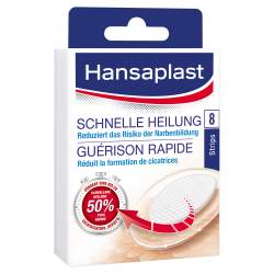 HANSAPLAST Schnelle Heilung 8 Strips 43 x 68 mm