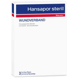 HANSAPOR steril Wundverband 3x 8 cm x 10 cm Wundauflage: 4x 6 cm