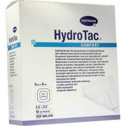 HydroTac® comfort Schaumverband 10 Verbände 8 cm x 8 cm