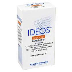 Ideos® 500 mg/400 I.E. 30 Kautabletten