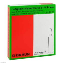 L-Arginin HCl 21.0% Braun 5x20ml Amp.