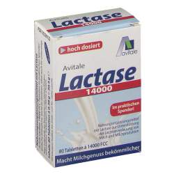 Lactase 14000 FCC 80 Tabletten im Spender