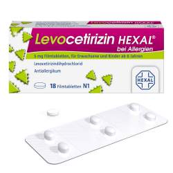 Levocetirizin HEXAL® bei Allergien 5 mg 18 Filmtabletten