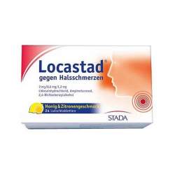 Locastad® gegen Halsschmerzen 2 mg/0,6 mg/1,2 mg 24 Lutschtabletten Honig & Zitronengeschmack