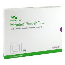 Mepilex® Border Flex Eckig 10 Verbände 15x 15cm
