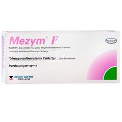 Mezym® F 10 000 Ph.-Eur.-Einheiten Lipase, 100 Magensaftresistente Tabletten