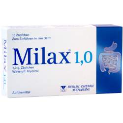Milax® 1,0, 1 g, Zäpfchen, 10 Supp.
