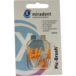 MIRADENT Interd.Pic-Brush Ersatzb.konisch orange