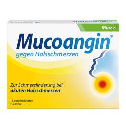 Mucoangin® gegen Halsschmerzen Minze, 20 mg/Lutschtablette, 18 Lutschtabletten