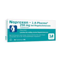 Naproxen - 1 A Pharma® 250mg bei Regelschmerzen 30 Tbl.