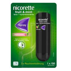 Nicorette Fruit & Mint Spray 1 mg/Sprühstoß Spray zur Anwendung in der Mundhöhle 13,2ml