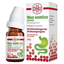 Nux vomica D6 DHU bei Erkr. der Verdauungsorgane 10g Glob.