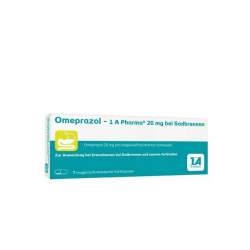 Omeprazol - 1 A Pharma® 20mg bei Sodbrennen 7 msr. Hartkps.