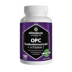 OPC Traubenkernextrakt hochdosiert + Vitamin C 180 Kaps.