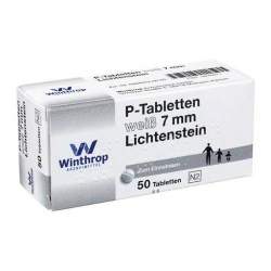 P-Tabletten weiß 7 mm Lichtenstein 50 Tbl.