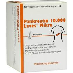 Pankreatin 10.000 Laves Mik. 100 mag.-r. Kaps.