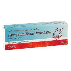 Pantoprazol Dexcel Protect 20 mg 14 Tbl., magensaftresist.