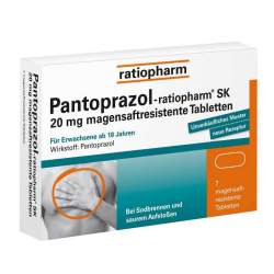 Pantoprazol-ratiopharm® SK 20mg 7 msr. Tbl.
