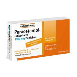 Paracetamol-ratiopharm® 1000mg 10 Zäpf.