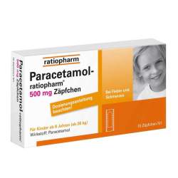 Paracetamol-ratiopharm® 500mg 10 Zäpf.