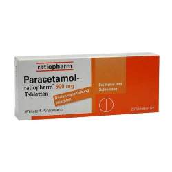 Paracetamol ratiopharm® 500mg 20 Tbl.