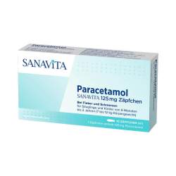 Paracetamol SANAVITA 125 mg 10 Zäpfchen