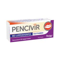 Pencivir bei Lippenherpes Creme hautfarben 1 % 2g