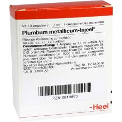 Plumbum metallicum Injeel 10 Amp.