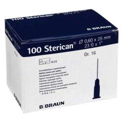 STERICAN Kanülen Luer-Lok 0,60x25 mm Gr.16 blau