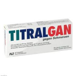 TITRALGAN® gegen Schmerzen, 250 mg/200 mg/50 mg, 20 Tabletten