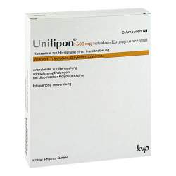 Unilipon 600mg Infusionslösungskonz. 5 Amp.