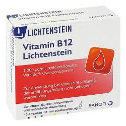 Vitamin B 12 Lichtenstein 1.000 µg/mg Injektionslösung 10 Amp. 1 ml