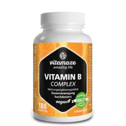 Vitamin B-Complex hochdosiert 180 vegane Tabletten