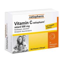 Vitamin C-ratiopharm® retard 500 mg, 30 Hartkapseln, retardiert