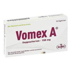 Vomex A® Suppositorien, 150 mg 10 Zäpfchen