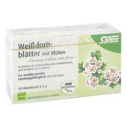 Weissdornblätter mit Blüten Arzneitee bio Salus 15 St.