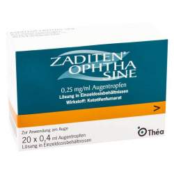 Zaditen® ophtha 0,25mg/ml sine AT 20x0,4ml