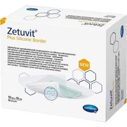 ZETUVIT Plus Silicone Border steril 10x10 cm