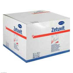 ZETUVIT Saugkompressen unsteril 10x20 cm