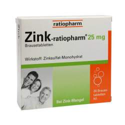 Zink-ratiopharm® 25 mg 20 Brausetbl.