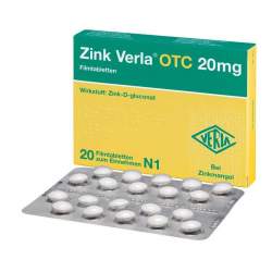 Zink Verla® OTC 20mg, 20 Filmtbl.