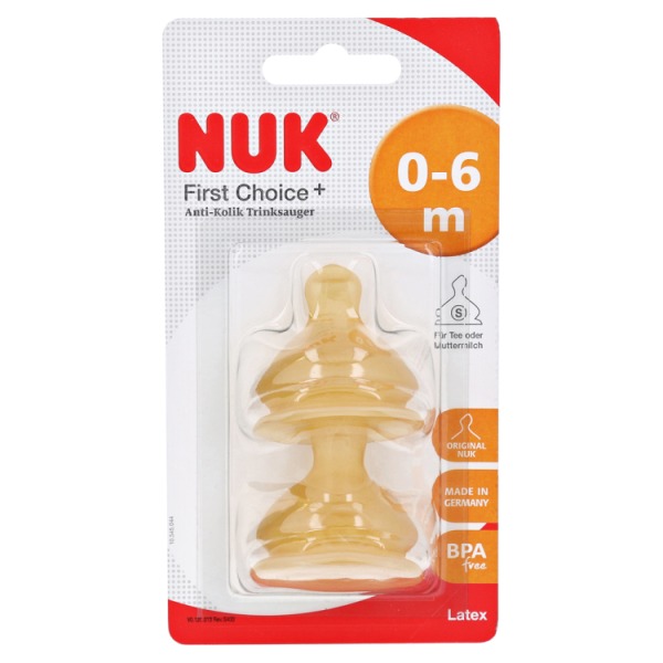 NUK First Choice+ Trinksauger Latex Gr.1 S