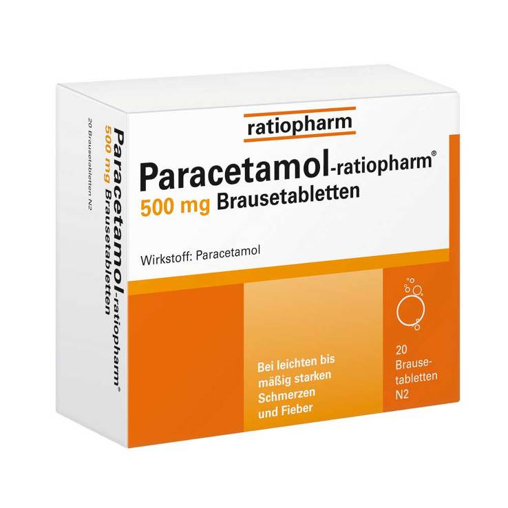 Paracetamol-ratiopharm® 500mg 20 Brausetbl.