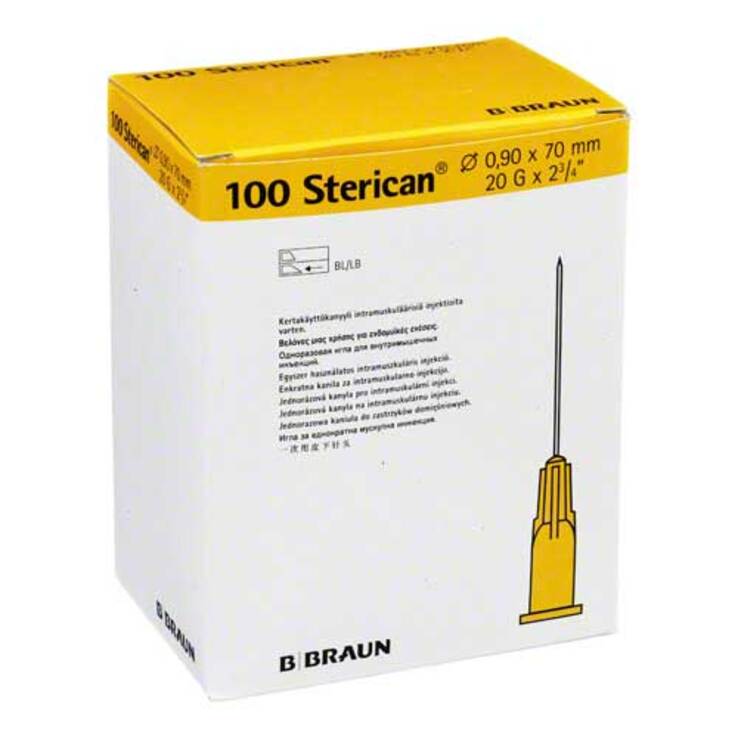 STERICAN Kanülen 20 Gx2 4/5 0,9x70 mm